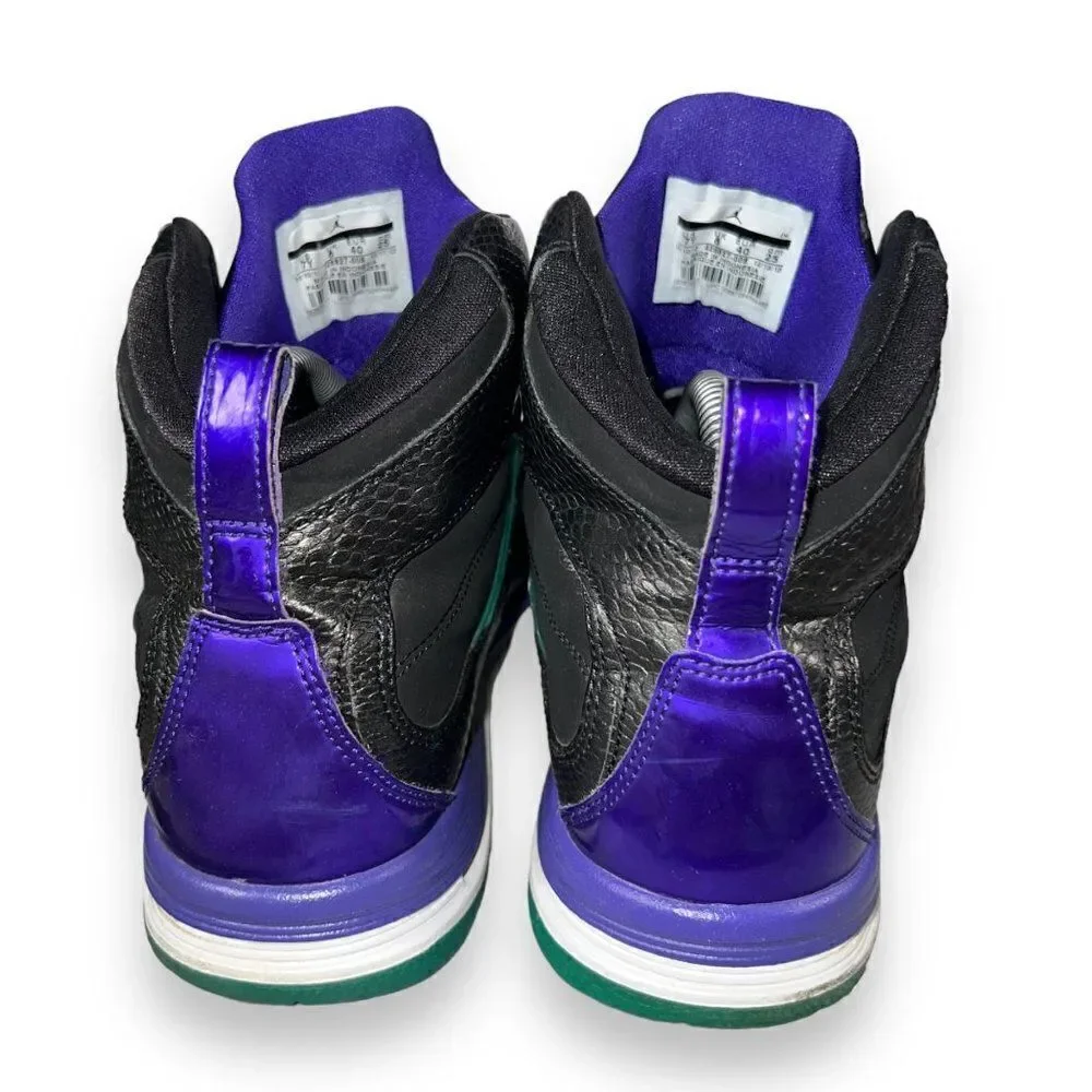 Air Jordan Flight TR 97 Black/Grape Purple/Aqua 428827-008 Youth 7‎ Women's 8.5